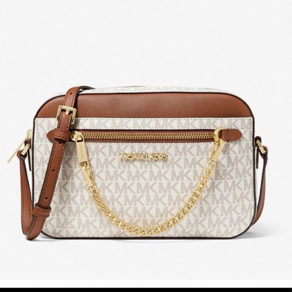 NWT Michael Kors Jet Set Large Logo Crossbody Bag - Picture 5 of 12